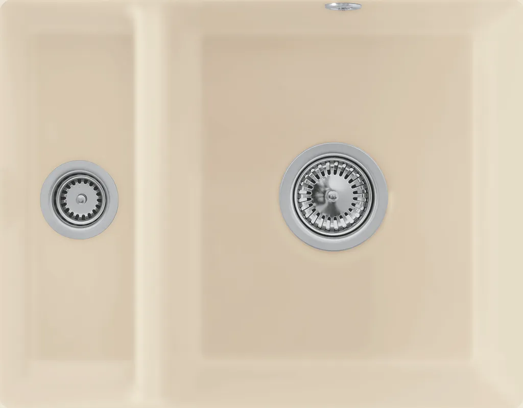 Villeroy & Boch Unterbau-Küchenspülbecken „Subway“ 60 XU 545 × 440 × 200 mm, für Becken rechts in Almond