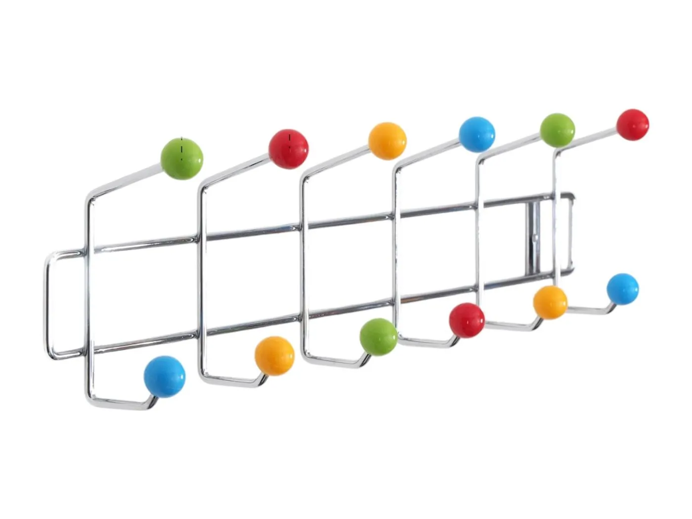 GARDEROBENLEISTE Colour Ball 12 Haken weiß