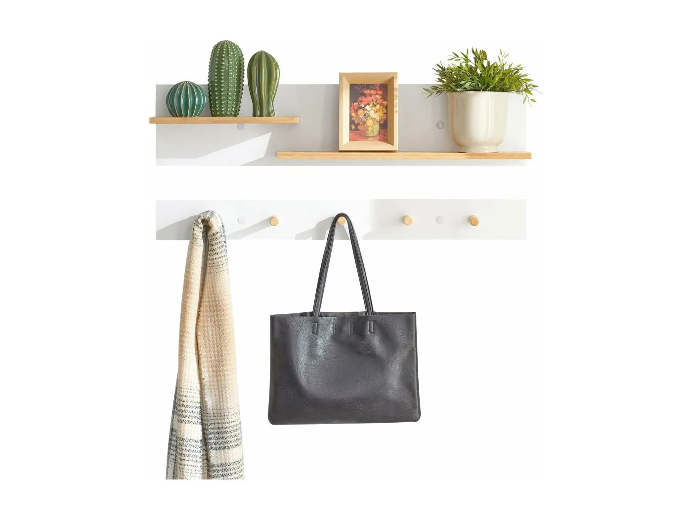 Wandgarderobe FHK21-WN 90 x 30 x 15 cm Weiß