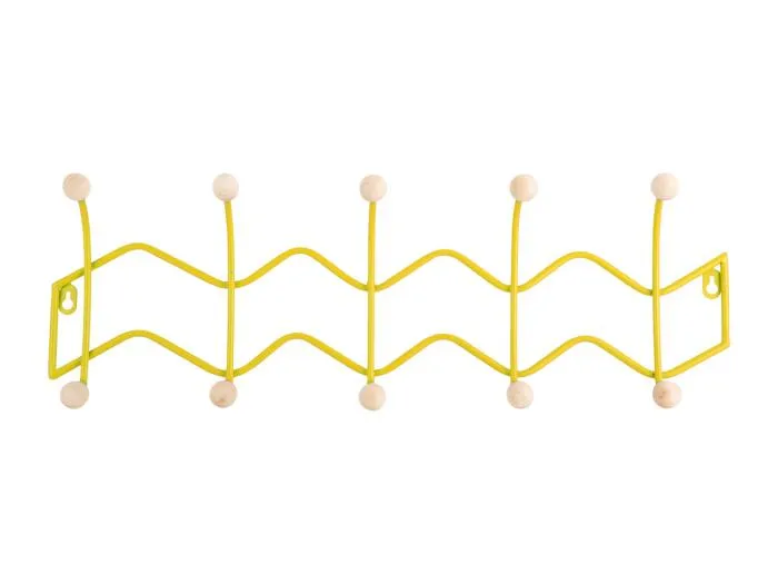 Garderobenständer Double Zig Zag - Leuchtend Gelb