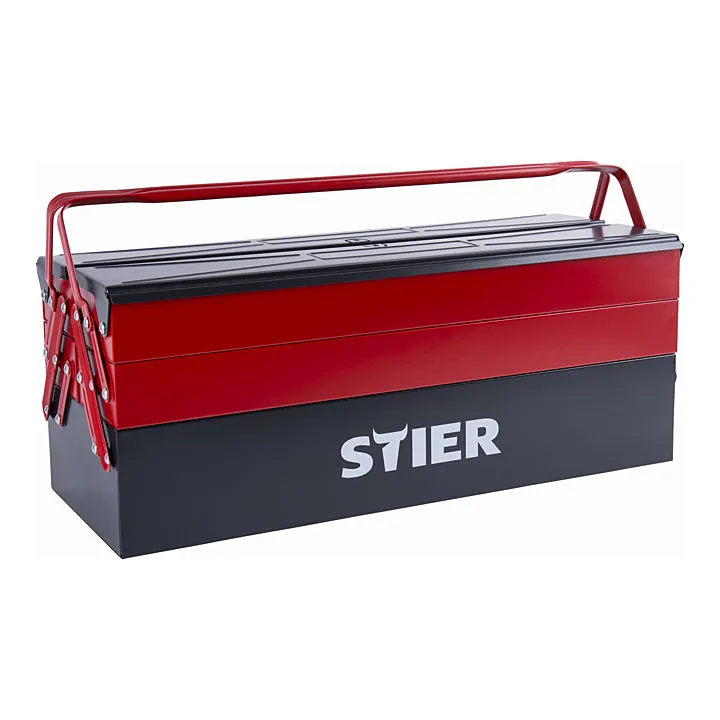 Stier Werkzeugkasten Leer 5 Einzelfächer Stahlblech 520 X 190 X 200 Mm B-Ware